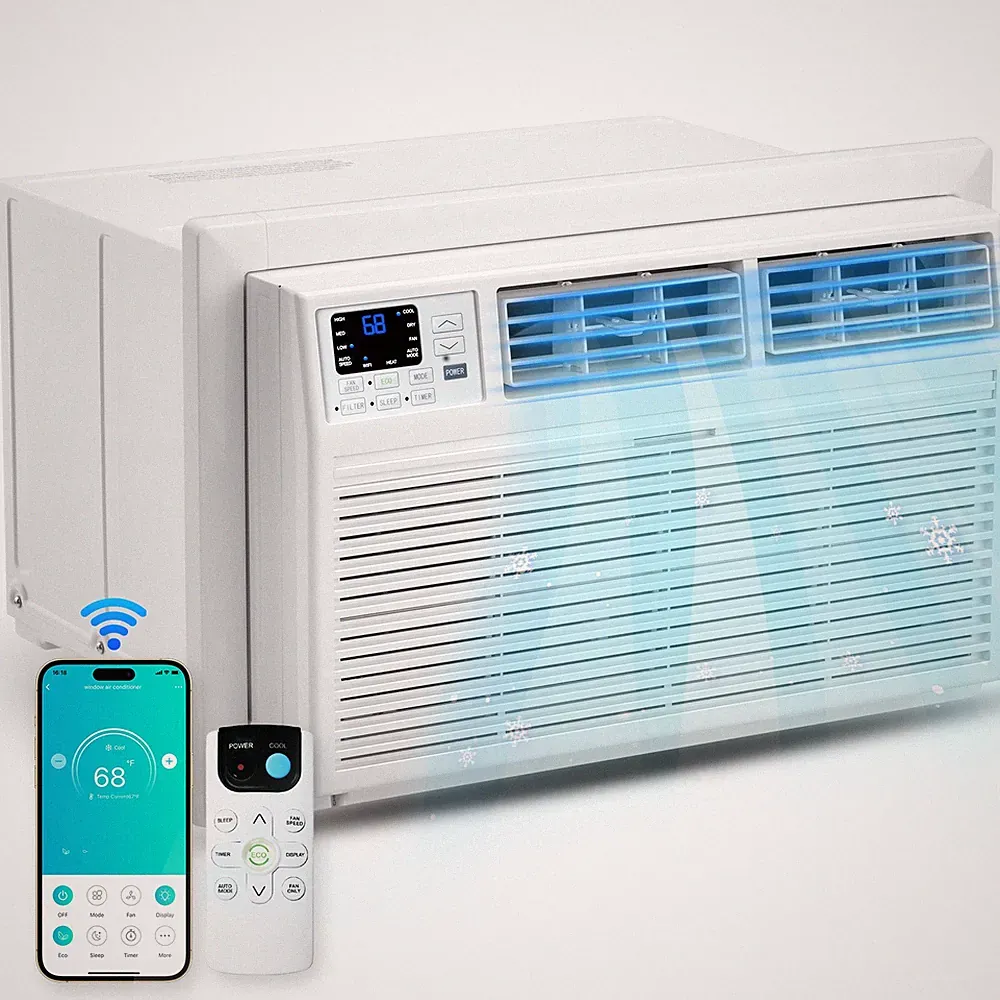 12,000 BTU Through the Wall Air Conditioner w/ Wifi, Remote Control 550 sq.ft