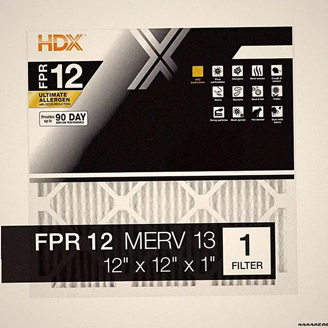 12 In. X 12 In. X 1 In. Ultimate Allergen Pleated Air Filter FPR 12, MERV 13