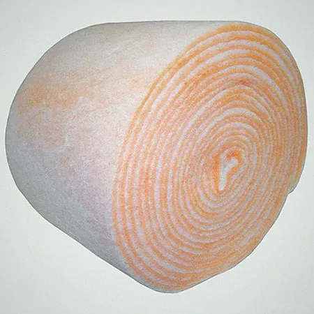 12 In X 60 Ft X 1 In Polyester Air Filter Roll, Merv 8, Orange/White (Formerly