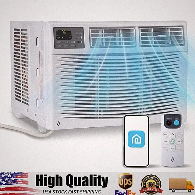 12000 BTU Window Air Conditioner with Remote, Fast Cooling for 550 Sq.Ft Room