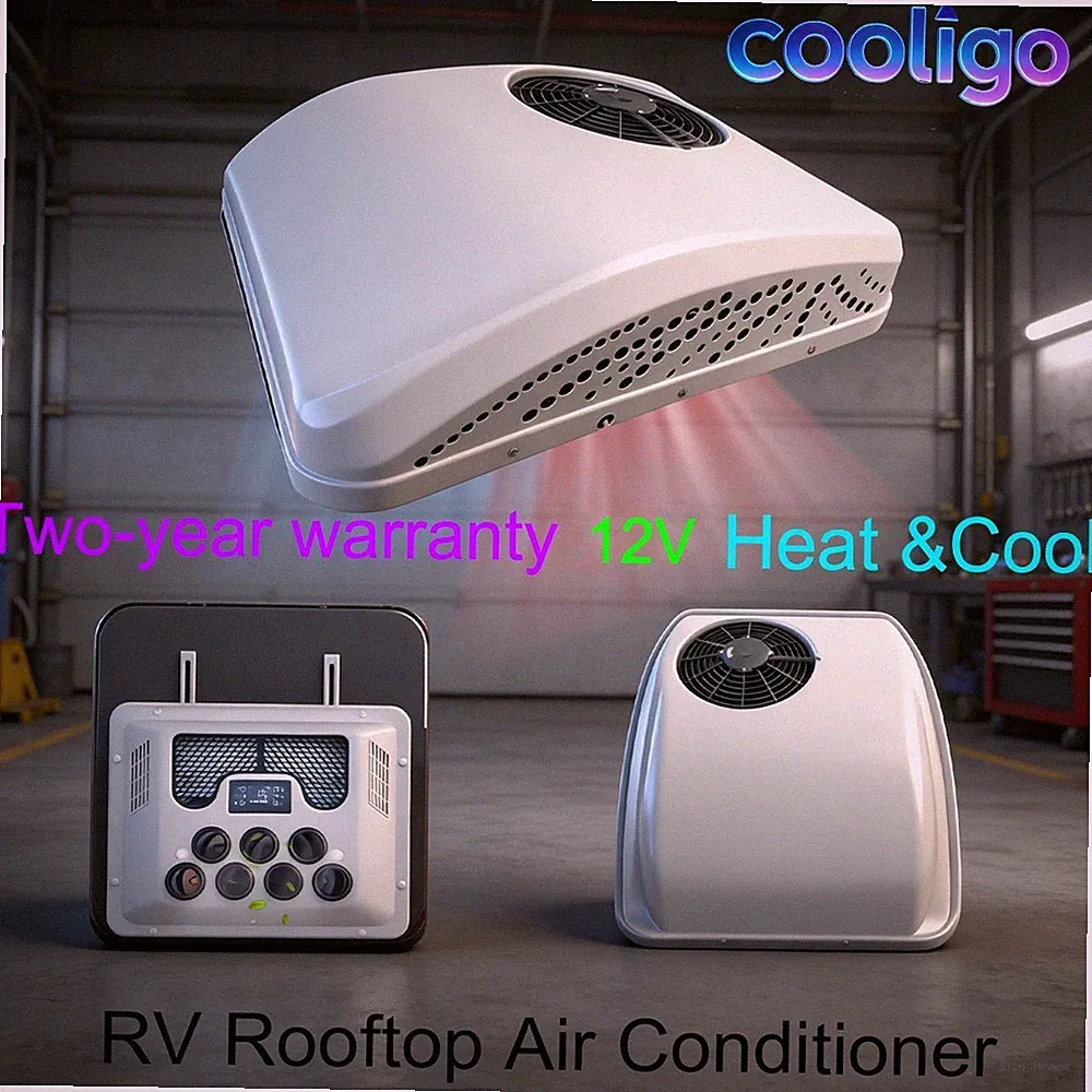 12V 13500BTU Rooftop Air Conditioner RV Truck AC Unit Cool&Heat 2 in 1 Universal