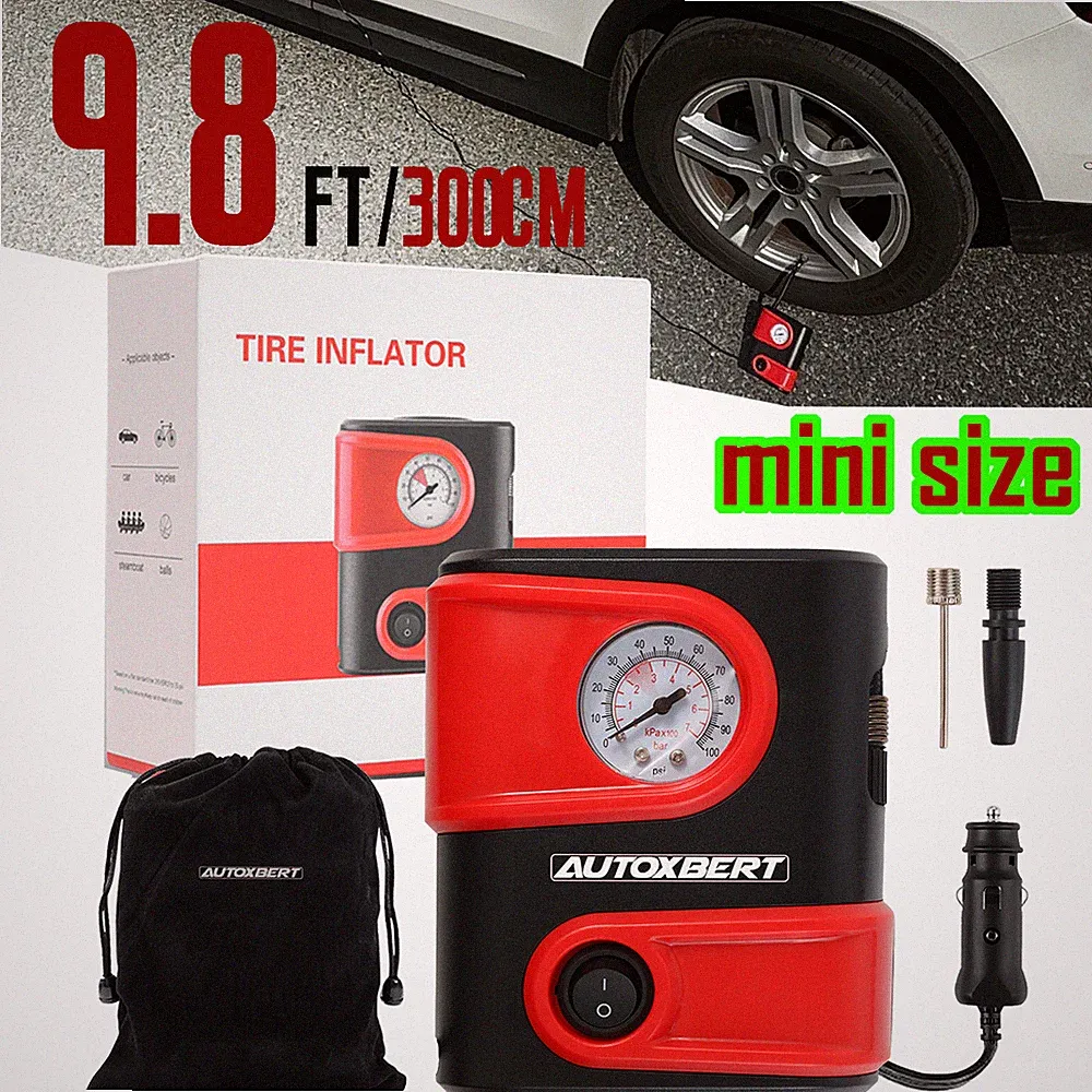 12V Portable Car Tire Auto Inflator Pump Electric Air Compressor Portable 150PSI