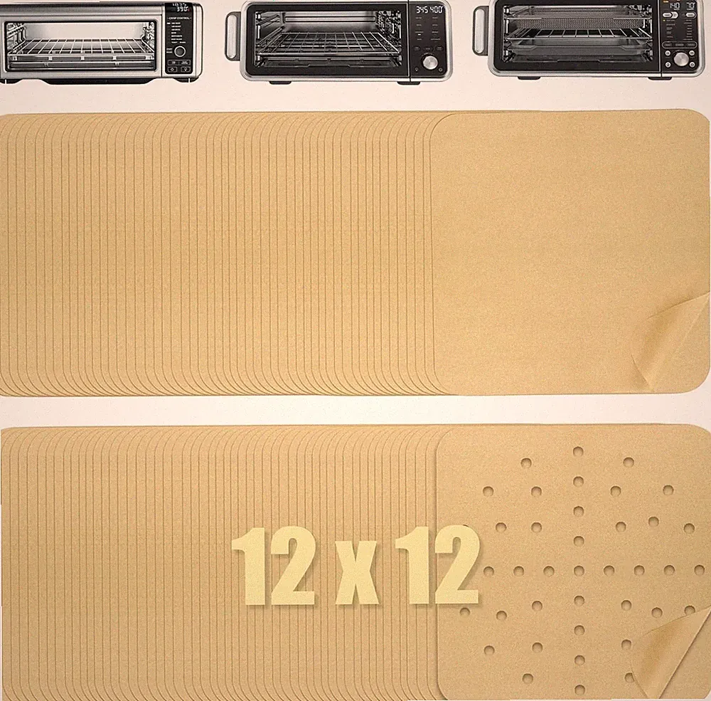 12X12 inch Parchment Paper Liners Air Fryer Disposable Square130 Pcs