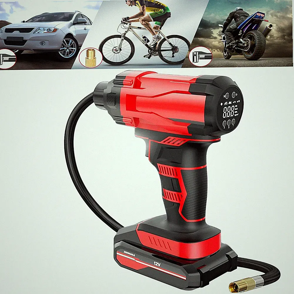150PSI 12V Portable Cordless Tire Inflator Air Compressor with Pressure Gauge