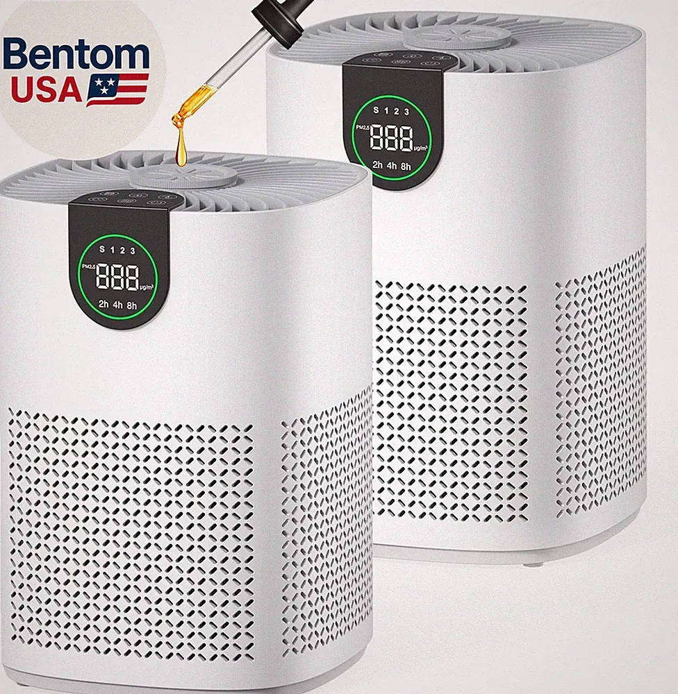 2 Pack Air Purifiers for Home, Air Purifiers for Bedroom Large Room up to 1200 S