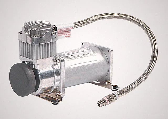 Air Compressor 350C Small Industrial 12V Continuous Duty 150 PSI Silver