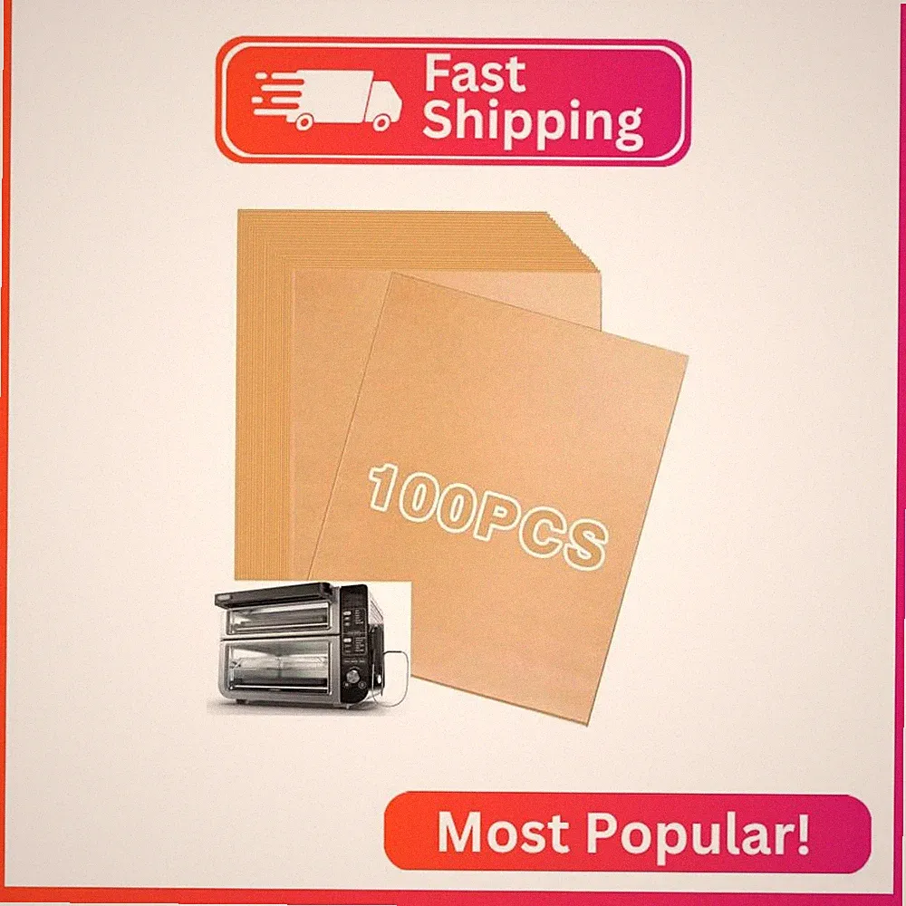 Air Fryer Liners for Ninja DCT451 12-in-1 Smart Double Oven, 100pcs Disposable P