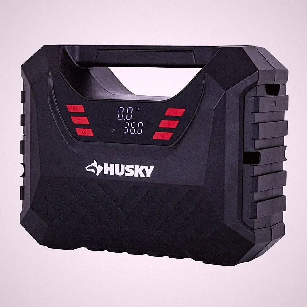 Husky 12V Portable Air Compressor Pump Inflator Digital Gauge Auto Shut Off
