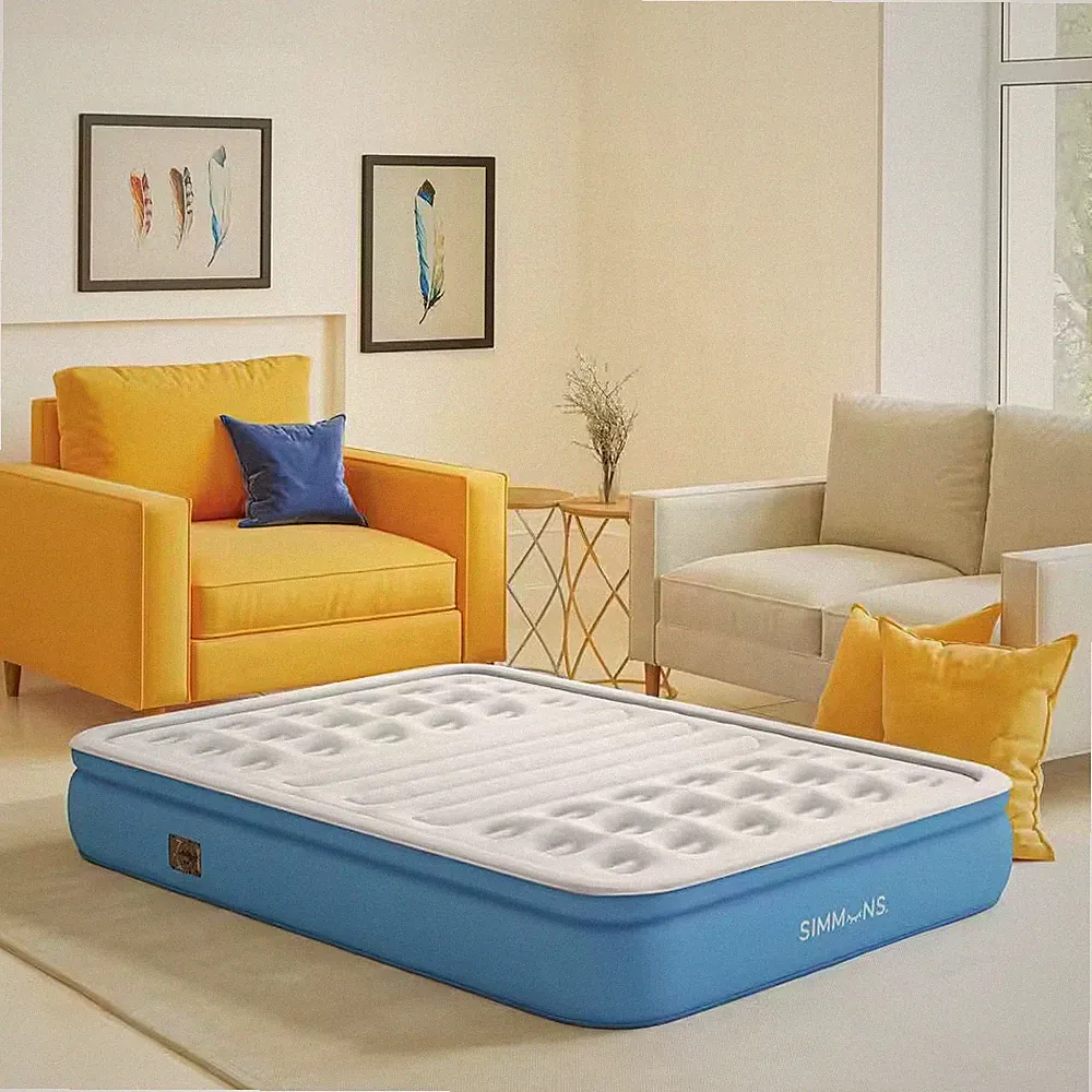 Lumbar Firm 12 In. Full Tri-Zone Air Mattress with Built-In Pump and Extra Lumba