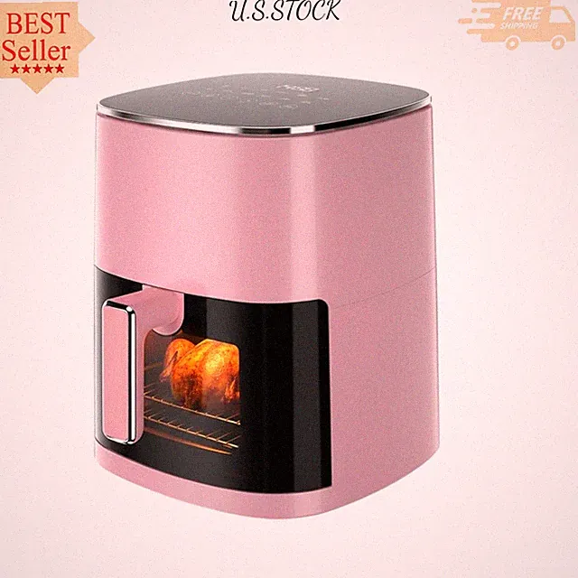 NEW 12-in-1 6.34 Qt Digital Air Fryer Oven 1700W Multi-Function Pink