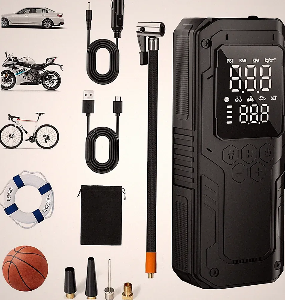 Tire Inflator Portable Air Compressor Automobile Air Pump-150PSI Handheld 12V